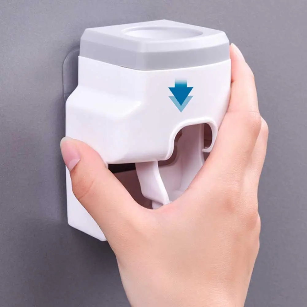 Creative Wall Mount Automatic Toothpaste Dispenser Waterproof Lazy Toothpaste Squeezer Toothbrush Holder Bathroom Accessories