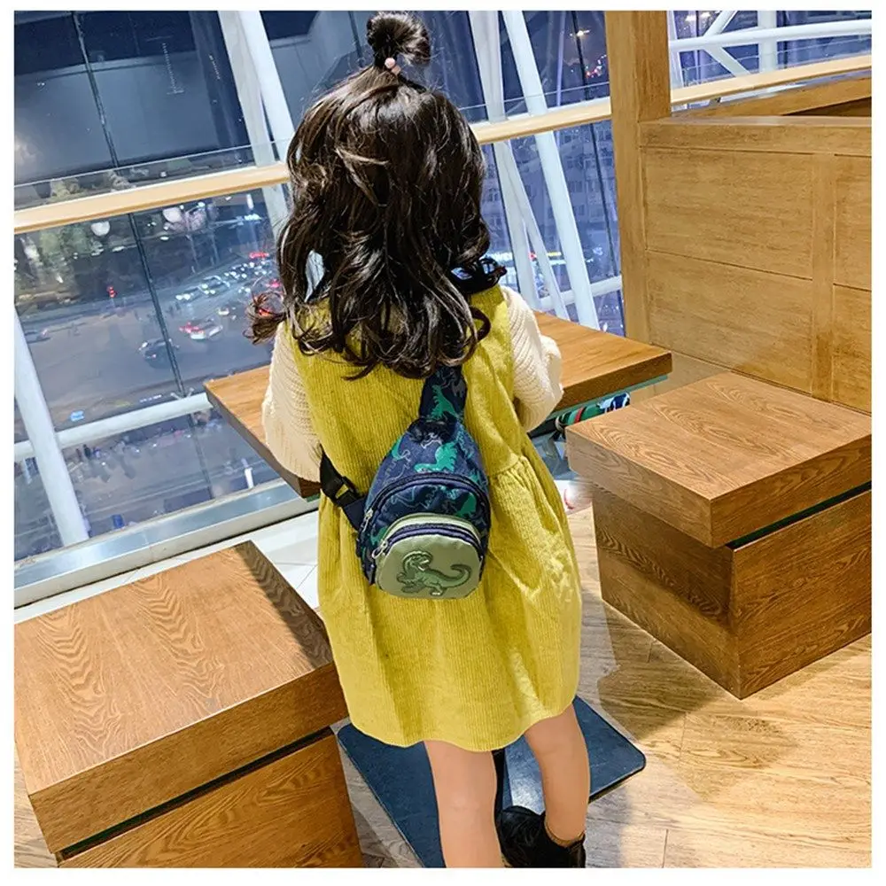 Baby Girls Boys Sling Bag Cute Dinosaur Cartoon Kids Bag Child Waist Bag Travel Shoulder Bag For Toddler Preschool Kids