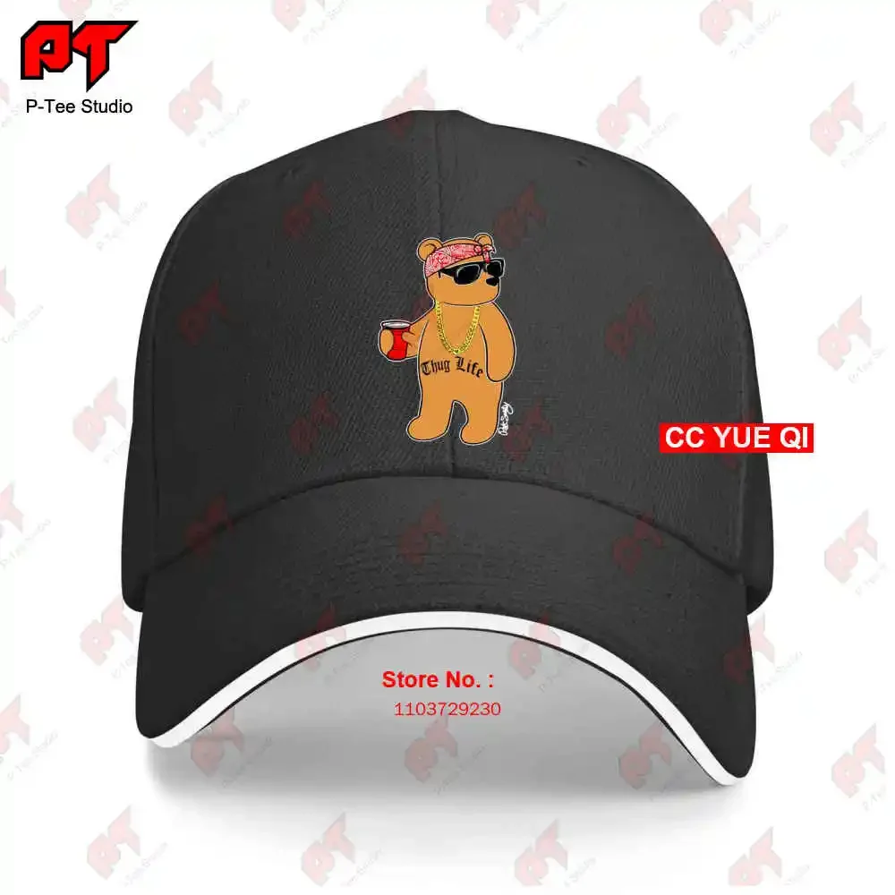 Riot Society Thug Life Bear Baseball Caps Truck Cap SBEX