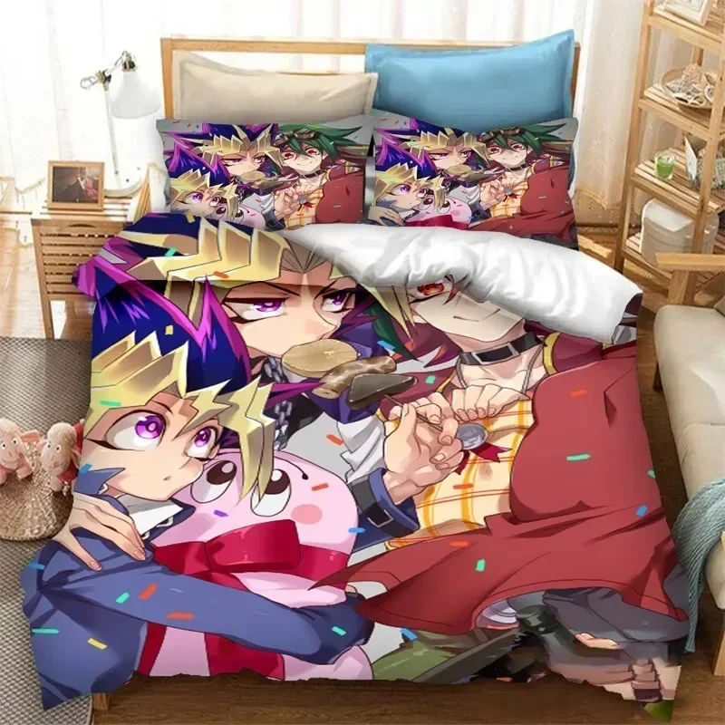 

Anime Yu Gi Oh Duel Yugi Bedding Set Duvet Cover Sheet Printed Bed Set Pillowcase Bed Full Queen King Size Comforter Bedroom