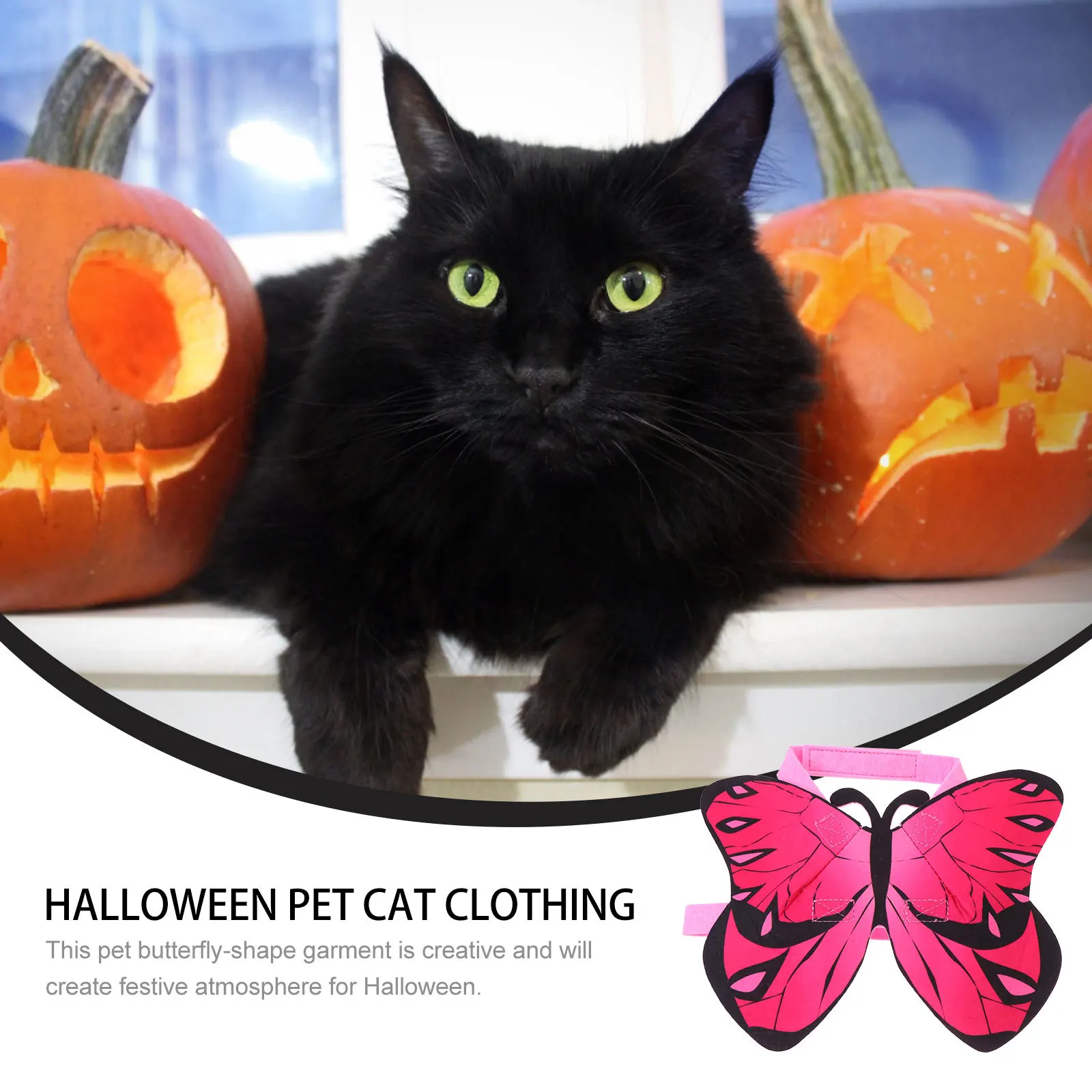 

Creative Pet Costume for Cats Halloween Party Wear Comfortable Stretchable Cat Garment Festive Holiday Pet