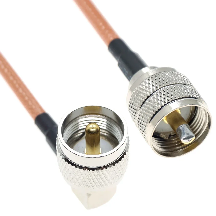 RG400 UHF Male to UHF PL259 SO-239 Male Female Plug Jack Crimp Coaxial Connector RF Car WIFI antenna extension Copper coax cable