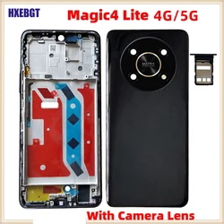 Full Housing Chassis For Honor Magic4 Lite 5G/4G LCD Front Frame + Rear Back Battery Cover Housing With Volume Button + Sim Tray