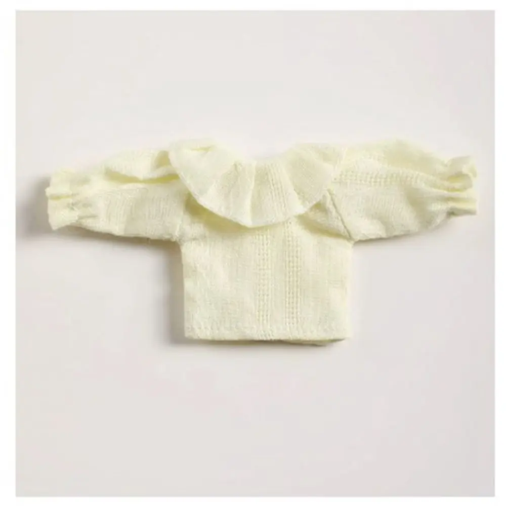 Fashion Doll Shirt Tops Casual Wear Gift Toys Long/Short Sleeve Shirts 3 Colors for 1/11 ob11 Dolls For 1/12 Bjd Dolls