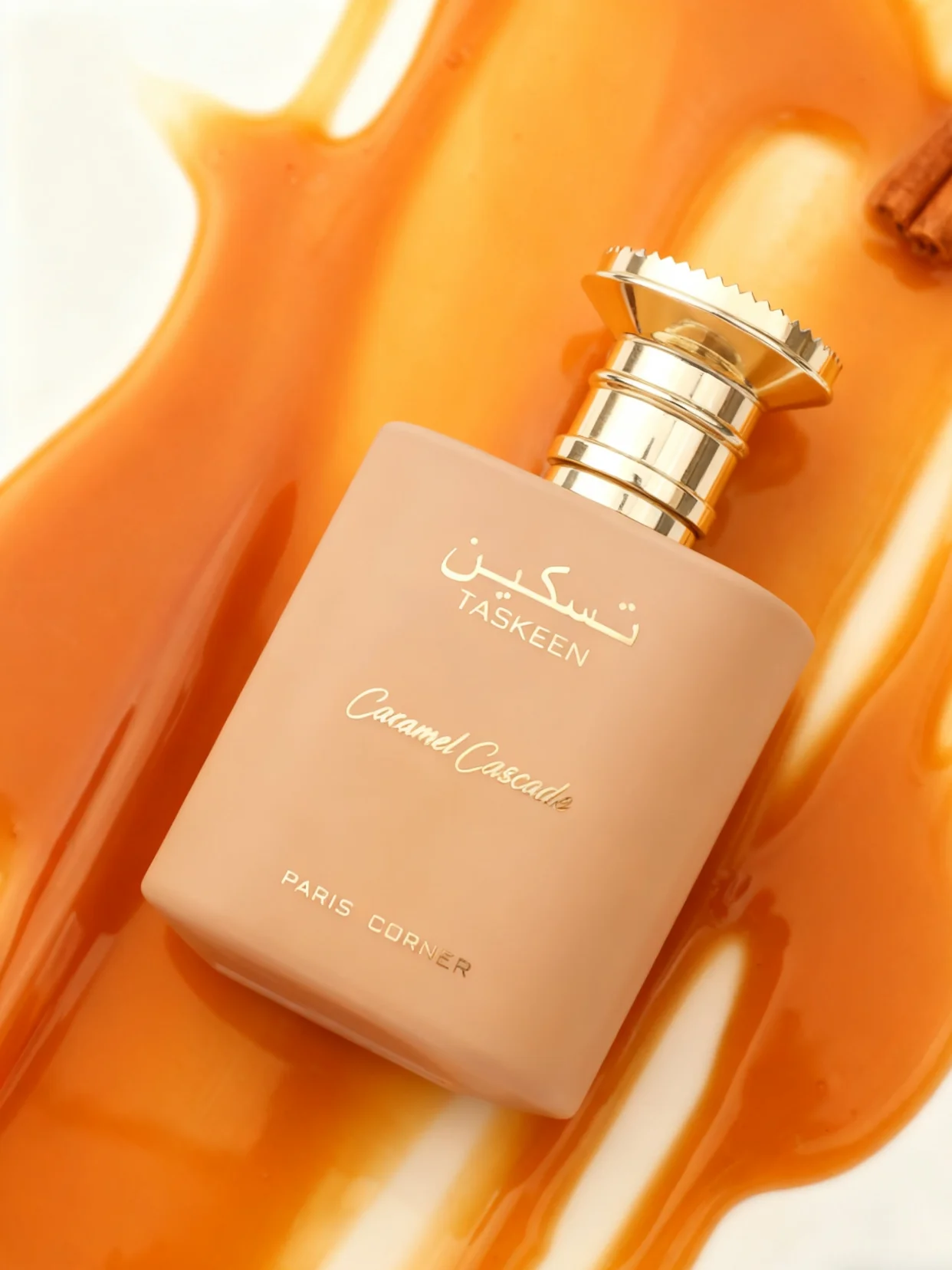 باريس كورنر المتخصصة الفاخرة Taskeen الكراميل تتالي EDP 3.4 أوقية سائلة عطر للجنسين، عسل الكراميل تونكا حليب الفول، أناقة حلوة