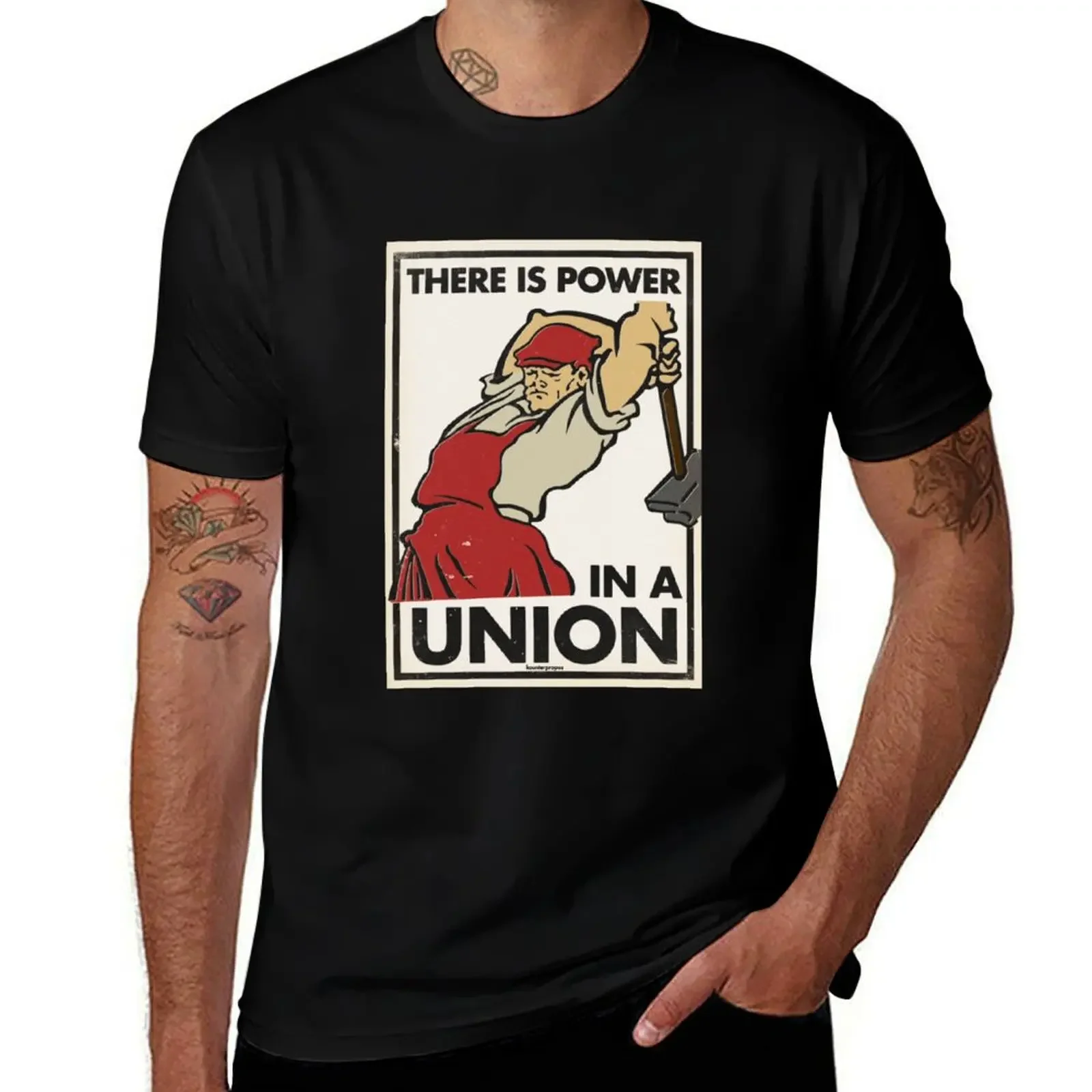 There Is Power in a Union T-Shirt animal prinfor boys blanks quick drying Men's t-shirts