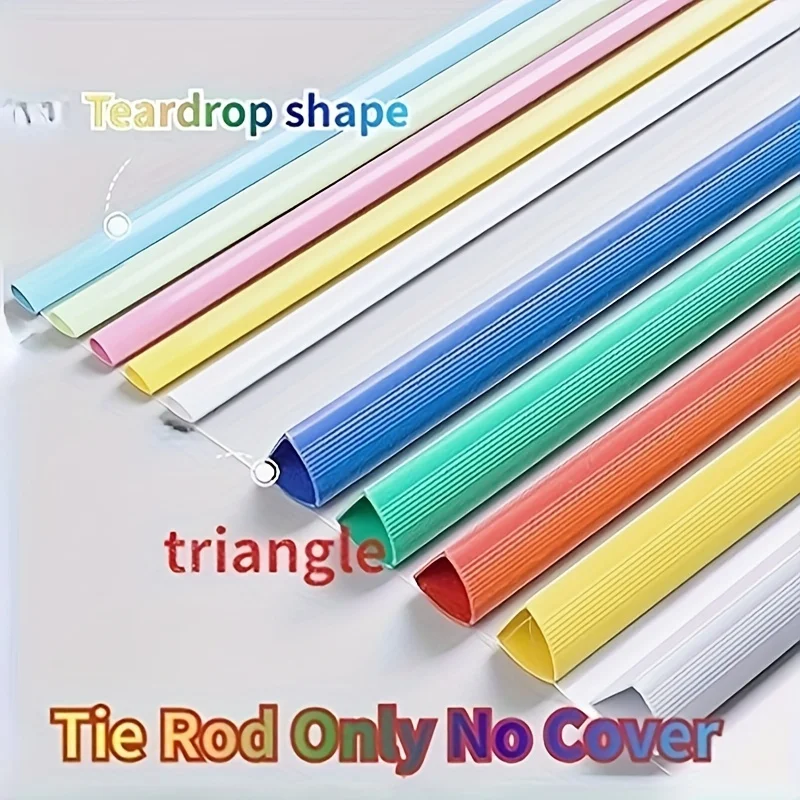 

20pcs A4 Draw Rod Folder Plastic Rod Clip Color Folder Test Paper Document Rod Clamp File Folder Organizer Binder School Office