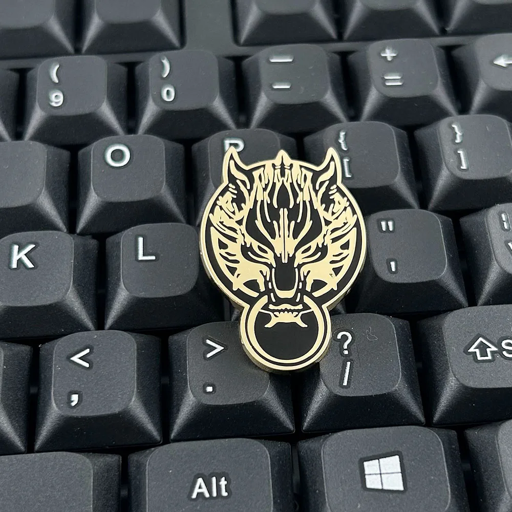 Final Fantasy VII Advent Children Badge Cloud Strife Fenrir Wolf Brooch Video Game Peripheral Gamer Fans Collection Souvenirs view 5