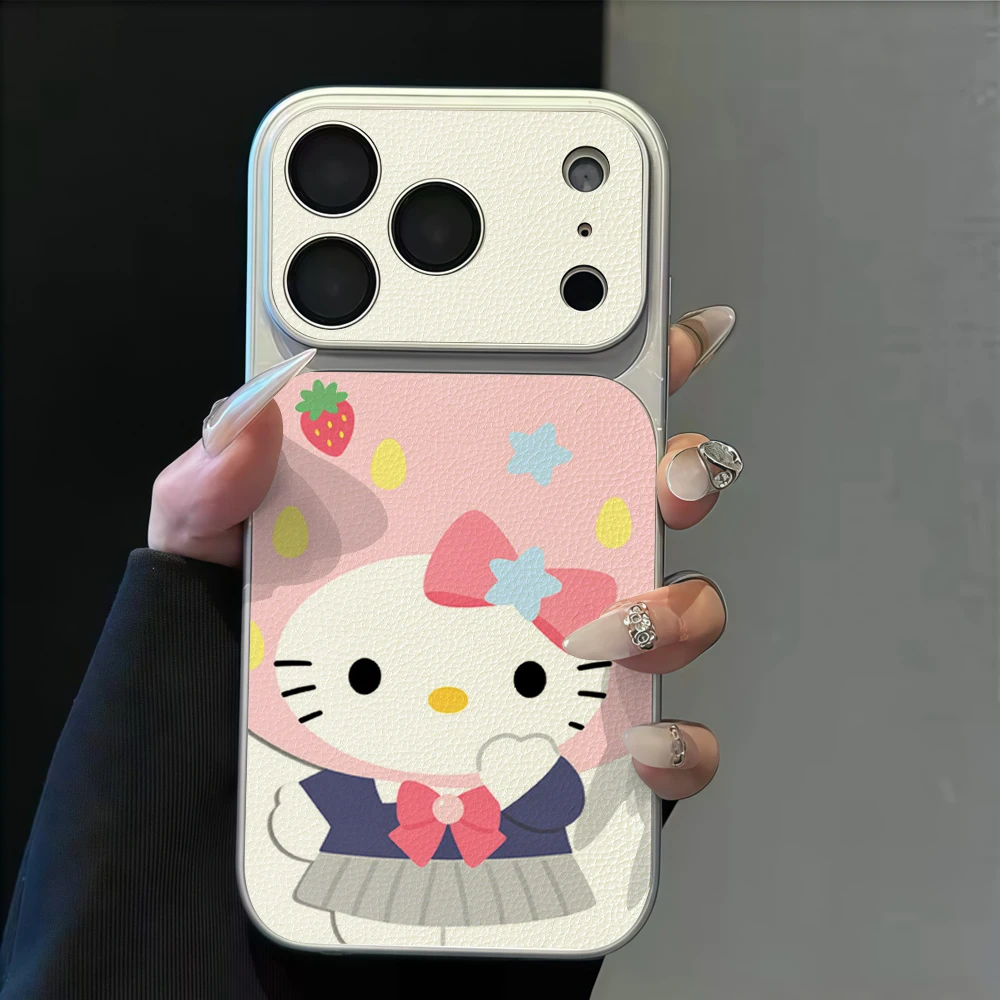 School Uniform Hello Kitty Phone Case For iPhone 17 Pro Max 17 16 15 14 13 12 11 Pro 7 8 Plus 16E 17E 17 Air X XR Soft TPU Cover