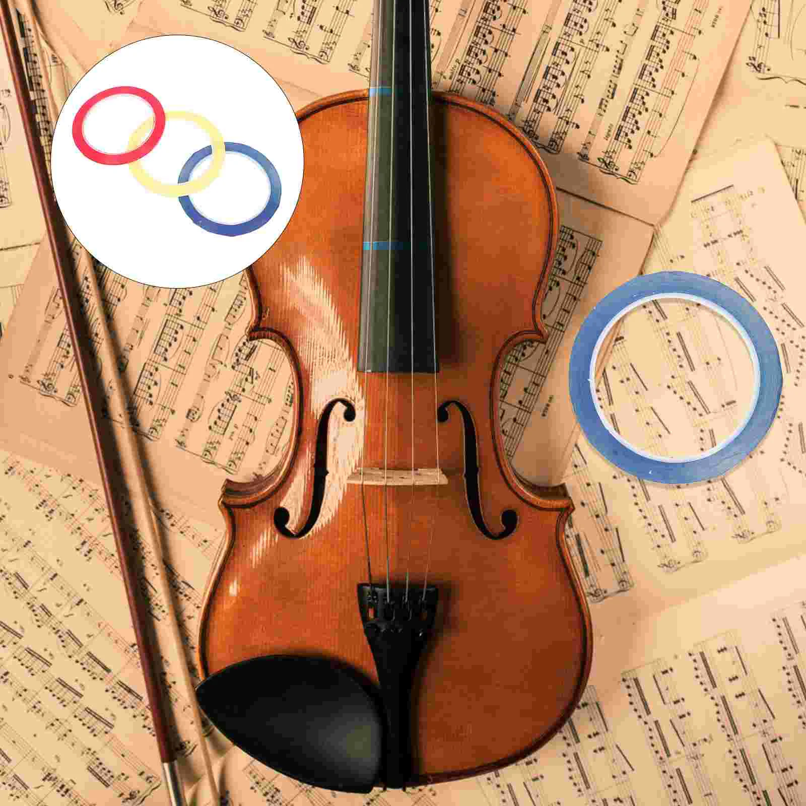 3 Pcs Violin Stickers Removable Fretboard Cello Note Tapes Fingerboard