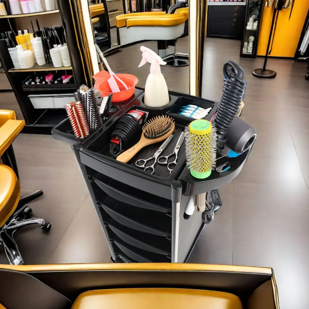 Wholesale OEM Barber Equipment Adjustable Practical Trolley for Salon