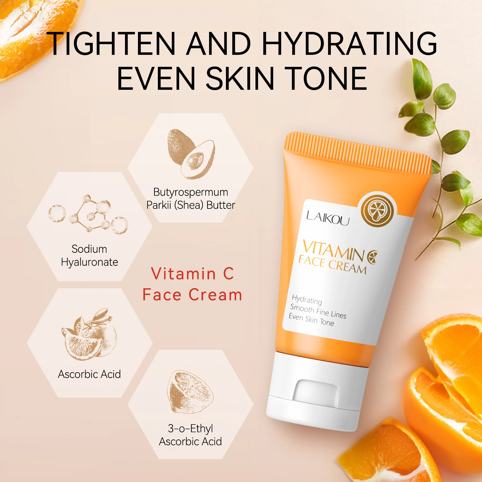 LAIKOU 6Pcs Vitamin C Skin Car - Caffeine Eye Serum review and price