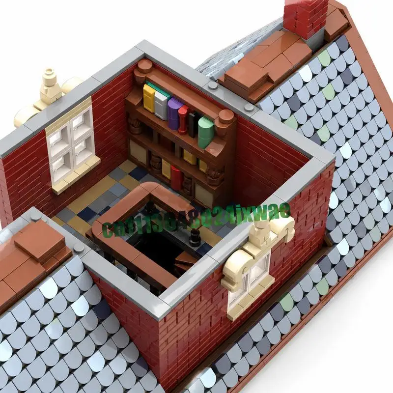 4360 Parts Village Train Station MOC Modular Architecture Model Custom Puzzle DIY Creative Assembly Educational Toy Popular Gift - view 5