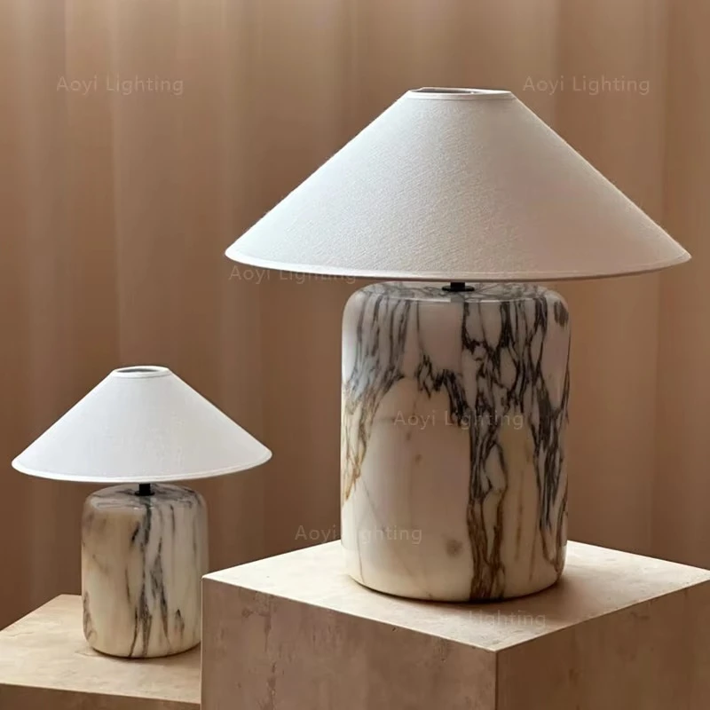 

Modern Luxury European Indoor Villa Light Emitting Diode Table Lamp Eco Friendly Flexible Simple Marble Finish