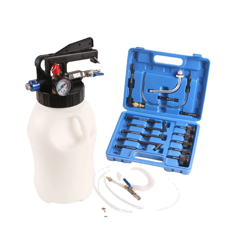 

Производитель пневматического обезжиривающего инструмента для заливки 6 л с комплектом адаптеров для заправки топлива трансмиссии