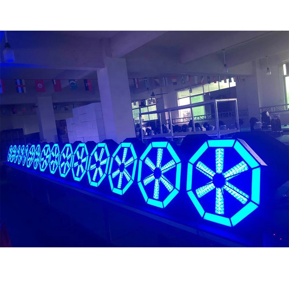 

6*60 Вт светодиодный RGB DJ сценический эффект шестилистный вентилятор сценический фон пиксельный эффект свет