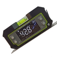 1 Piece Bluetooth Level Inclinometer Dual Axis Digital Protractor Measuring Angle Ruler Black