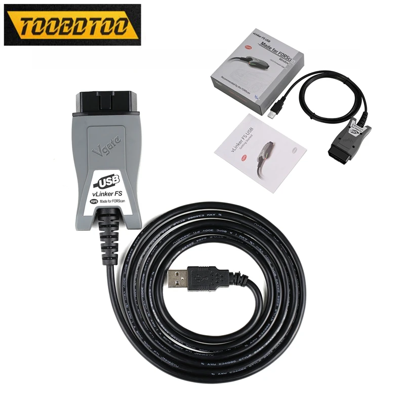 For Mazda Vgate vLinker FS ELM327 For Ford FORScan HS/MS-CAN ELM 327 OBD/OBD2 Car Diagnostic Scanner Interface Tools OBDII
