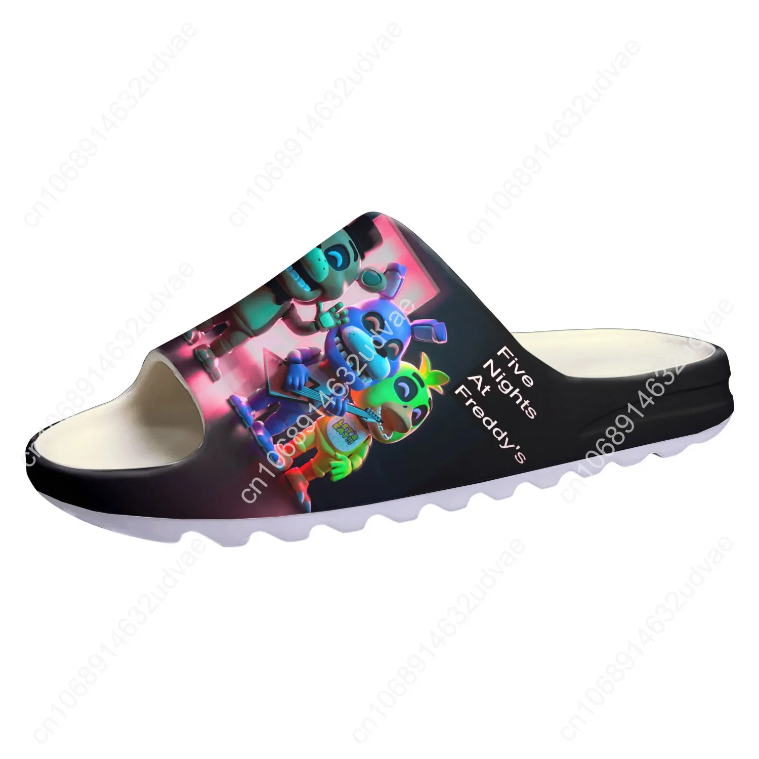 Fnaf Freddy Anime At Game Nights Cartoon Five Soft Sole Sllipers Home Clogs Custom Water Shoes Mens Womens Teenager Sandals