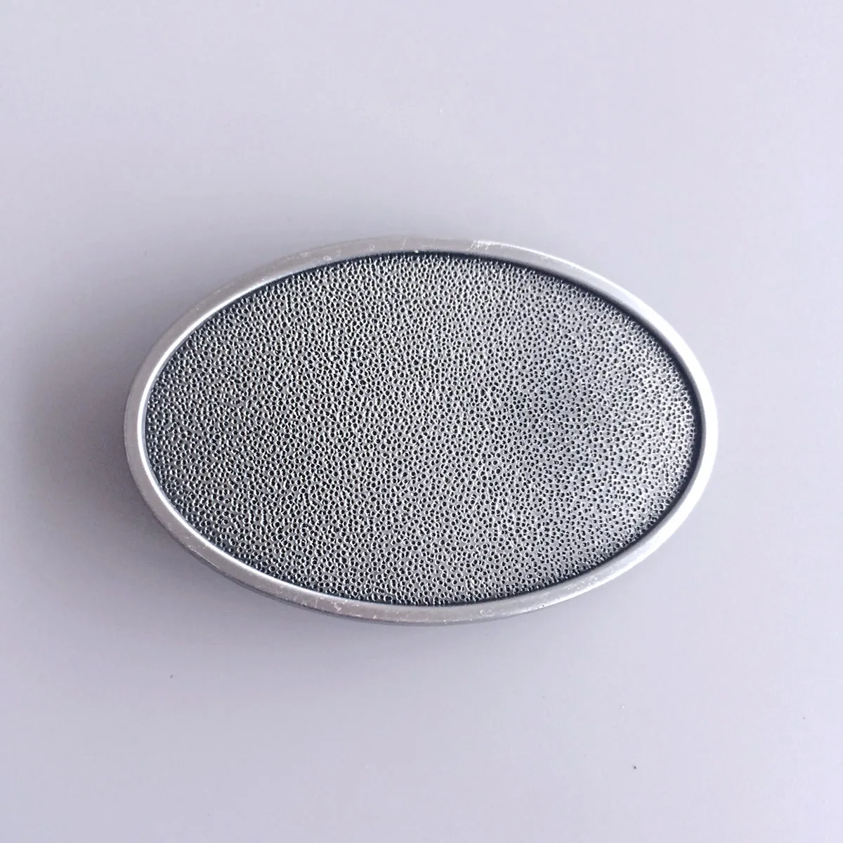 

Antique Silver Oval Striae Custom Vintage Blank Belt Buckle BUCKLE-BL014AS