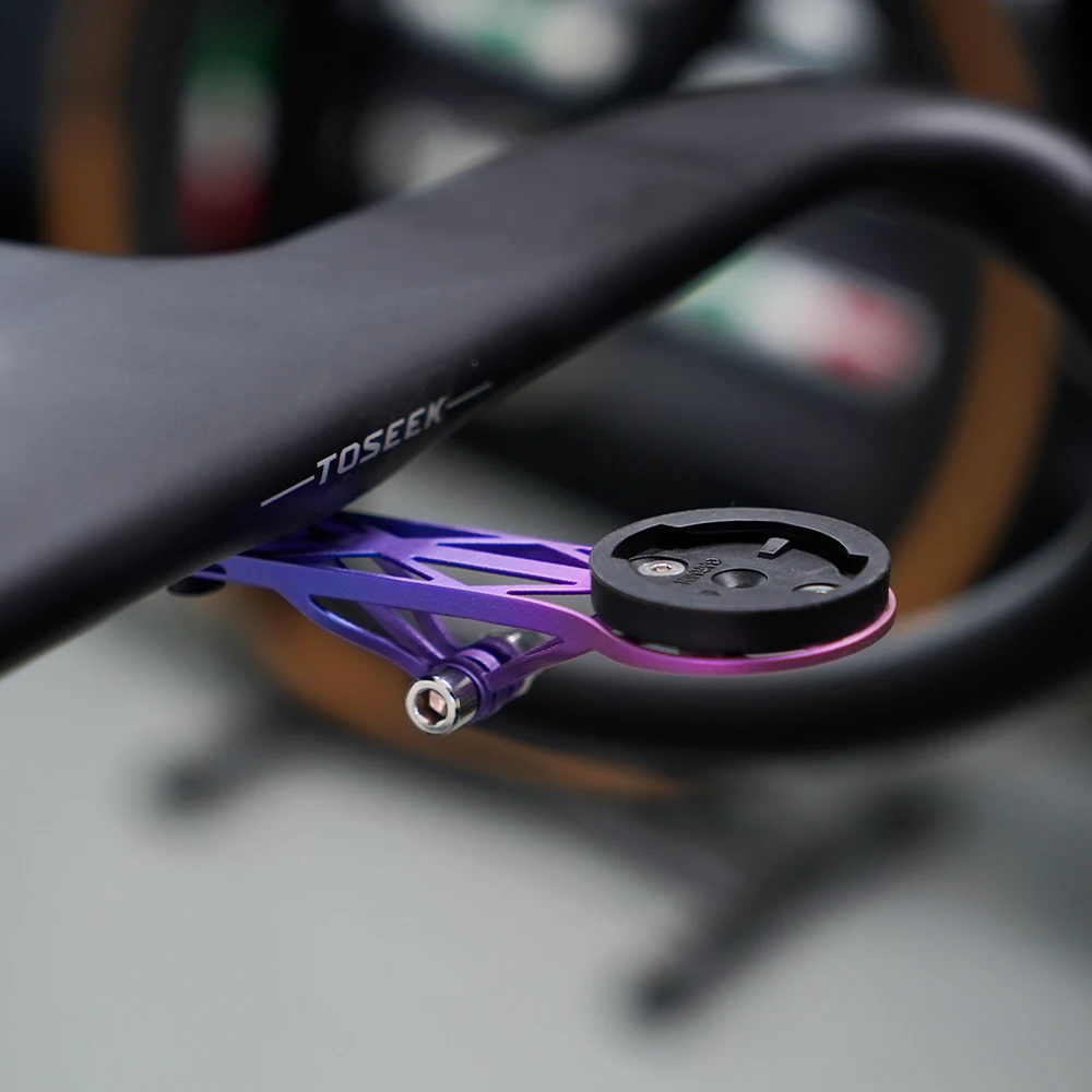 TOSEEK 3D-gedruckte Titanlegierung Fahrradcomputer-Verlängerungshalterung Fahrrad-Handyhalterung Fahrradständer Wahoo Garmin Halterung – Detail 10