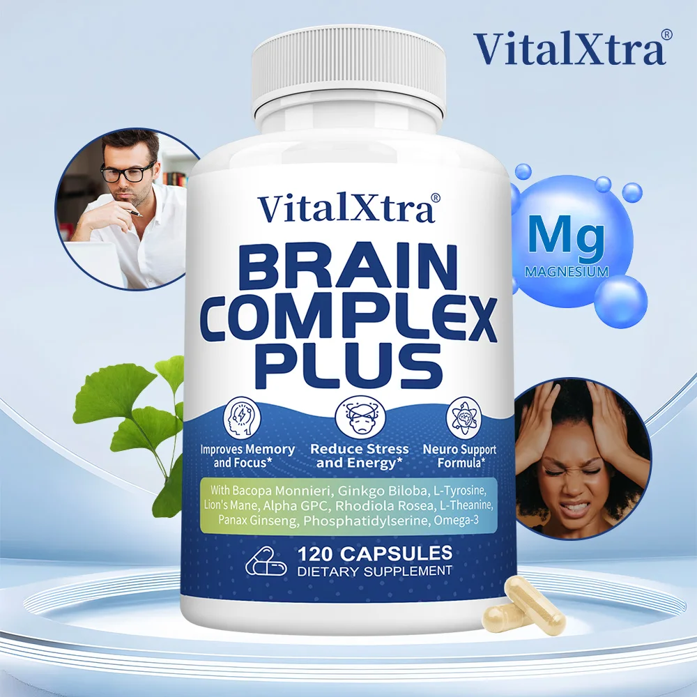 Lion's Mane Mushroom - Enhance Brain Function, Improve Memory and Cognition, Improve Mood, and Sleep Health - 120 Capsules