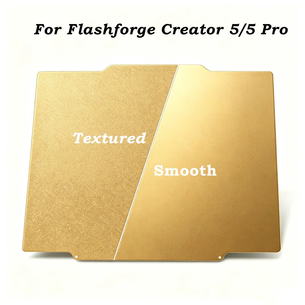 For Flashforge Creator 5/5 Pro PEI Build Plate Double Sided Smooth Textured PEI Flexible Spring Steel Sheet for C5/C5 Pro Parts