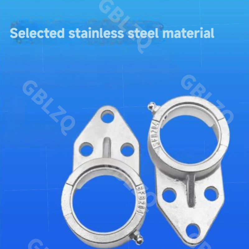 202-304 single-axis shell stainless steel outer spherical bearing housing with suspended structure SUCFB204 - SUCFB208