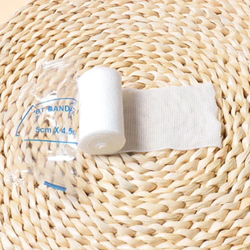 1 Rolle 5cm x 4m pbt elastischer Verband Erste-Hilfe-Kit Gaze Roll Dressing