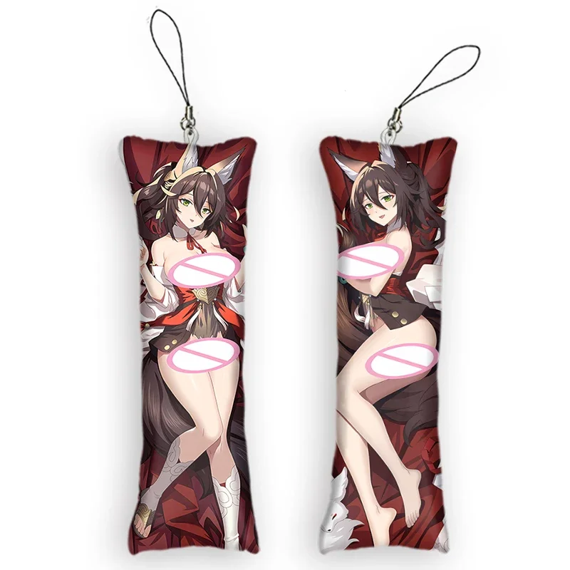 

New Fashion Honkai Star Rail Tingyun Theme Character Cosplay Mini Dakimakura Keychain Anime Double-Sided Print Small Pillow Pend