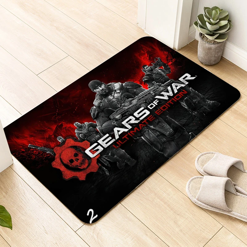 

Floor Mats D-Gears of War Living Room Custom Doormat Entrance Door Carpet for Kitchen Hallway Balcony Waterproof Bathroom Rug