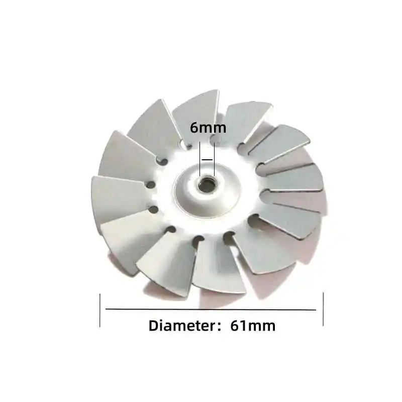 1000-1500W HLX-GS-A3 BF501B Indutrial Vacuum Cleaner Parts motor fan blade central 6mm diameter 61mm