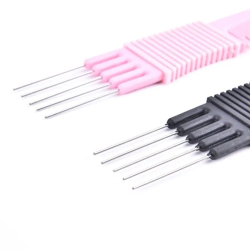1PCS Oil Head Curly Comb Men Double Side Tooth Combs Steel Needle Fork Combs Hair Brush Barber Salon Hairdressing Tool