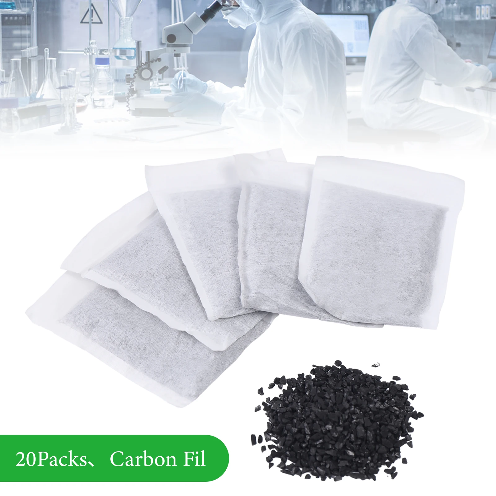 20pcs Pure Distillers Activated Carbon Charcoal Filters Packs For Water Distiller Purify Water Remove Compound