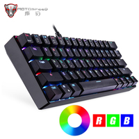 Motospeed CK61 Gaming Mechanical Keyboard 61 Keys USB Wired RGB LED Backlight Portable Blue Switches keyboard for Computer Gamer