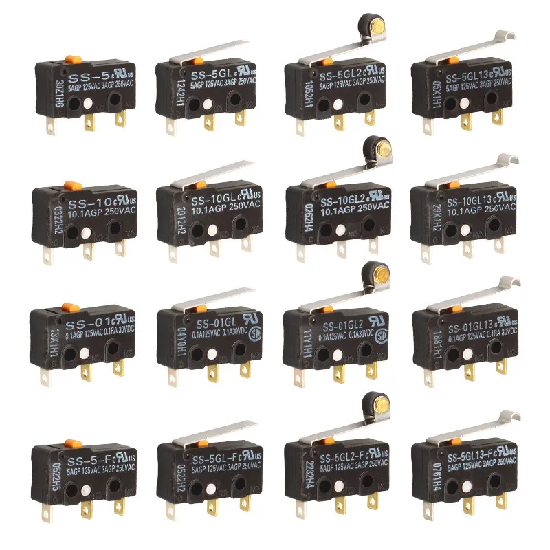 Original Limit Micro Switch SS-5 SS-5GL SS-5GL2 SS-5GL13 SS-5-F SS-5GL-F SS-10 SS-01 GL GL2 GL13 SS-5GL111 Small Micro Switch