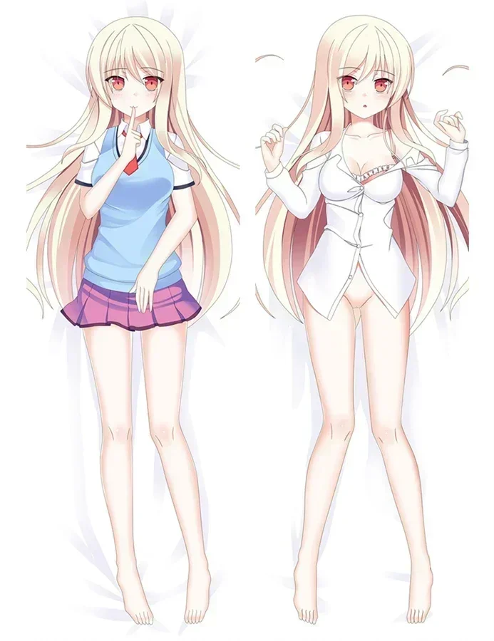 Fronha Anime da Namorada de Mascote de Sakuraso, Shiina Mashiro Dakimakura, Abraçando o Corpo, Otaku, Waifu, Presente de Decoração de Cama