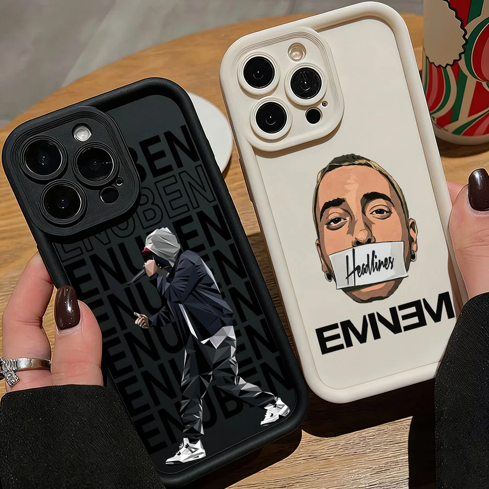 Rap Singer Eminem Hot Phone Case For IPhone 17 16e 16 15 14 13 12 11 Air Pro Max Mini XR XS X 7 8 6 6s Plus Soft TPU Back Cover