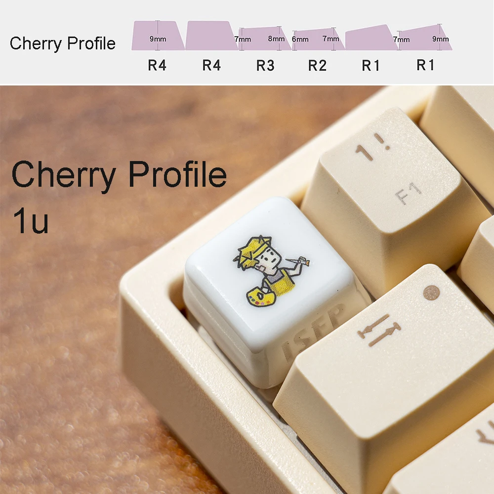 Customized MBTI Resin Keycaps Cherry Profile Aula F87pro Raven68 Crush80 Wooting Mechanical Keyboard 1U Direction Arrow ESC Caps