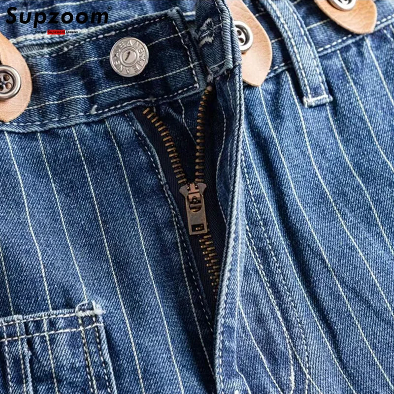 Supzoom nuovo arrivo Top Fashion autunno e inverno tuta Casual da uomo alla moda sciolto grasso Multi-tasca Cargo Denim Jeans