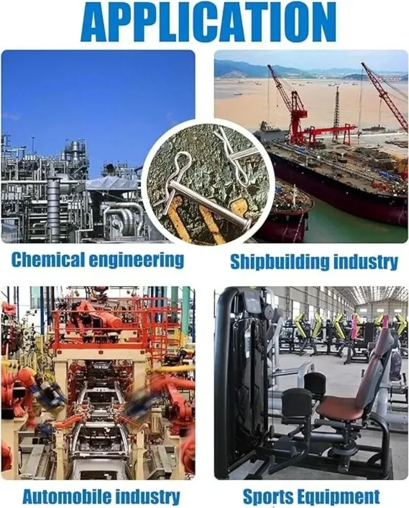 100 قطعة/صندوق دبابيس كوتر الربيع الفولاذ المقاوم للصدأ R مقاطع سبليت دبابيس شكل موجة لأدوات السحابات