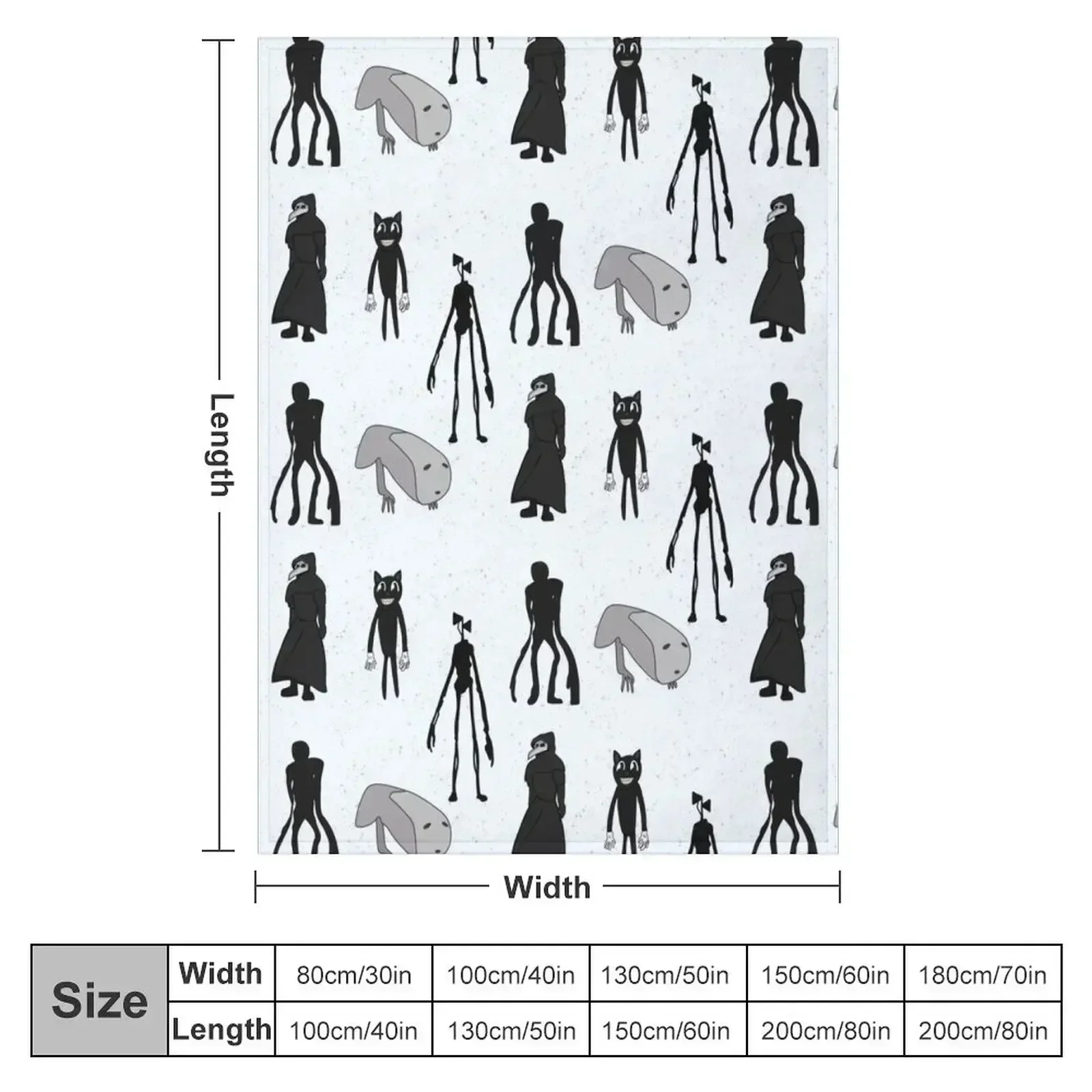 Siren head, breaking news, witch dr, bridge worm, cartoon cat Throw Blanket couch cozy soft plush fuzzy picnic outdoor blanket