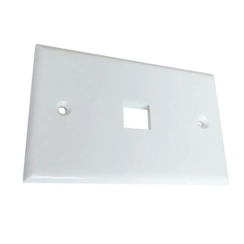 Placa de pared Ethernet de 1 puerto, placa de pared Keystone Jack con inserto de acoplador en línea RJ45 hembra a hembra, paquete de 2