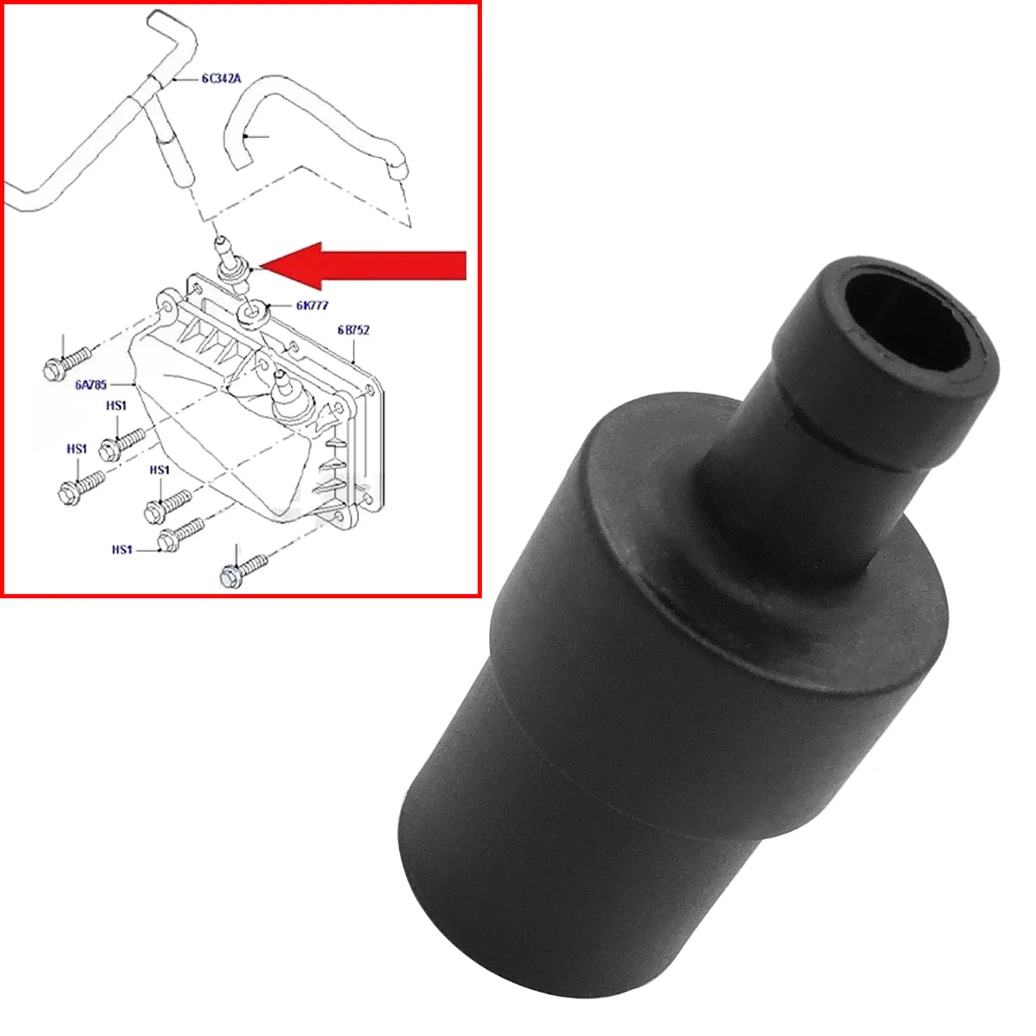 Oil Separator PCV Regulating Valve For Ford 5 Zetec Duratec EFI Oil Focus 1998- C-Max 2003 - 2007 Fiesta Fusion Puma 1026678