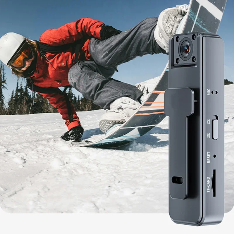 Outdoor back-clip night vision recorder, high battery life, 1080p high-definition image stabilization, 180° rotatable lens