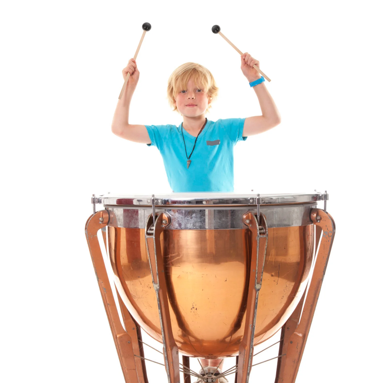 2 Buah Stik Drum Kepala Bola Silikon Gagang Kayu Palu Glockenspiel untuk Penggemar Musik Garpu Tala Gambang Anak-anak