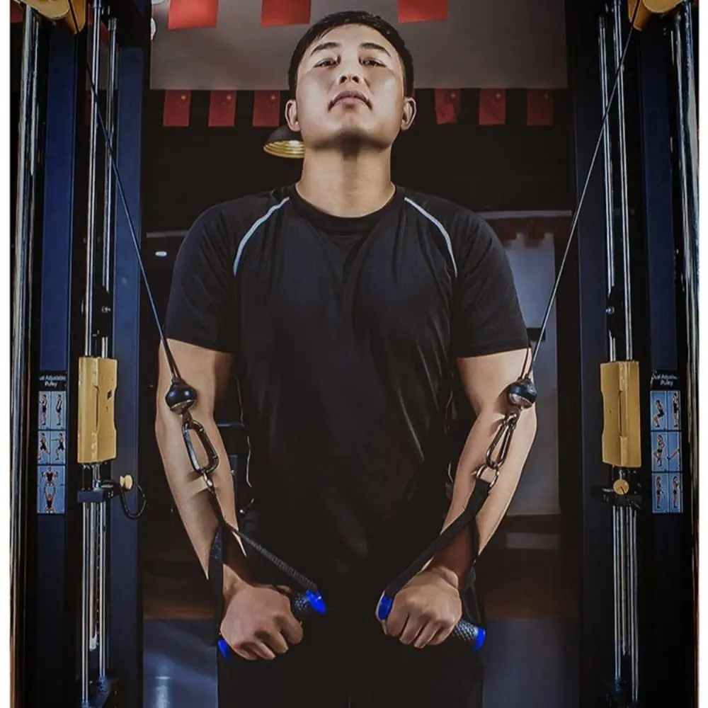 

1 Pair of Multifunction Fitness Resistance Bands Handles Anti-slip Wear Resistant Nylon Webbing Grip Puller Handle Strong TPR