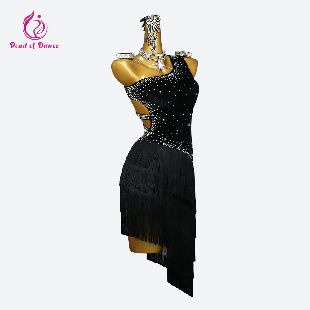 ラテンダンス衣装女性パーティー服フリンジドレス競技女の子ダンスウェアステージスカートサンバスーツエレガントな社交衣装