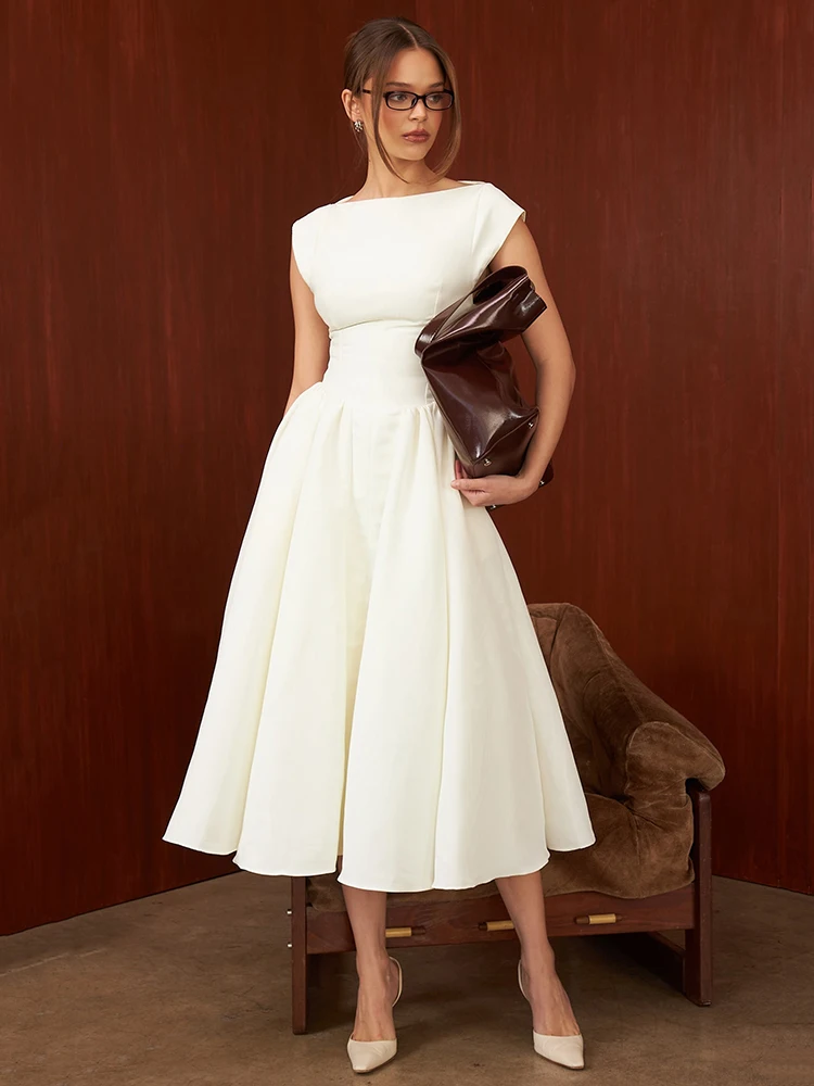 

Open Back A-line Sexy Maxi Dress Women Summer Sleeveless High Waist Fashion Gown Dresses Elegant Club Evening Party Long Dress