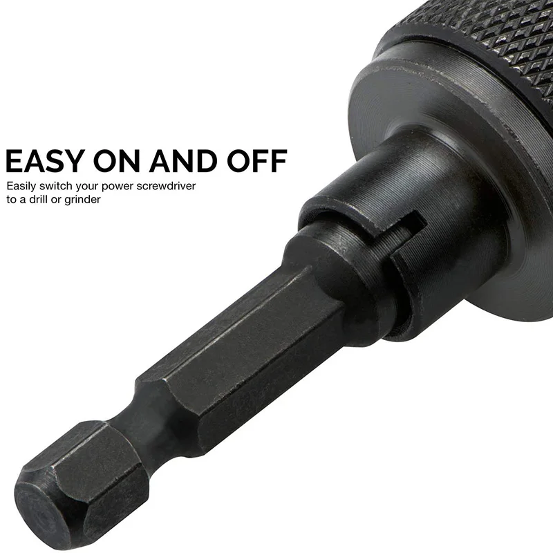 

Classy-4PCS Drill Chuck Quick Change Adapter Mini 3-Jaw Drill Chuck Screwdriver Adapter Electric Drill Conversion Chuck Set
